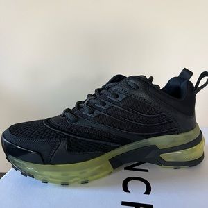 Givenchy Giv 1  mixed leather transparent sole runner sneakers